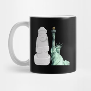 Korean American - Korea, America Statues Mug